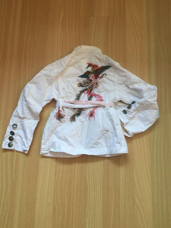 Leuke zomerjas airforce maat 116 Zgan wit met borduursel, Kinderen en Baby's, Kinderkleding | Maat 116, Zo goed als nieuw, Meisje