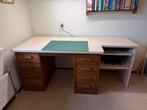 Bureau met eiken ladenblokken - 80x182x 80cm, Huis en Inrichting, Bureaus, Ophalen, Gebruikt, Bureau