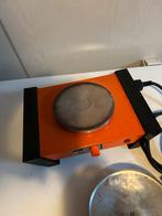 Elektrische Kookplaat - Oranje Vintage, Witgoed en Apparatuur, Kookplaten, Ophalen, Gebruikt, 3 kookzones of minder, Vrijstaand
