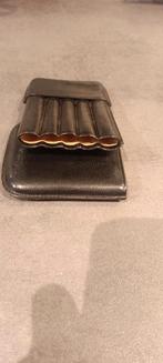Zwarte lederen sigarenkoker voor 5 sigaren, Ophalen of Verzenden