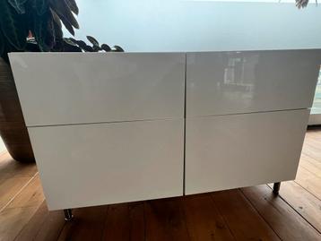 BESTA IKEA Opbergcombi met deuren/lades, wit/Selsviken - afbeelding 2