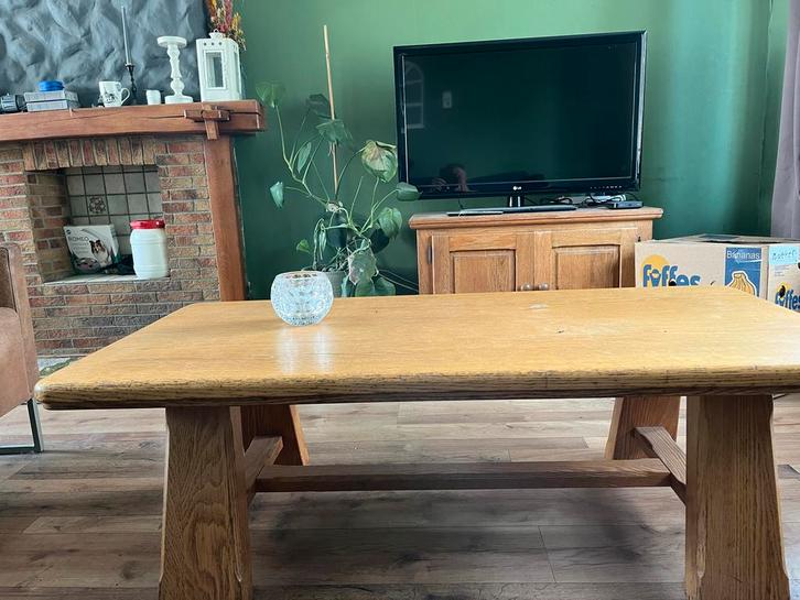 Authentieke Houten Salontafel, Huis en Inrichting, Tafels | Salontafels, Gebruikt, Minder dan 50 cm, 50 tot 100 cm, 100 tot 150 cm