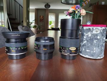 Mooie vakantieset: Minolta MD 50 mm + MC 28 mm + MC 135 mm beschikbaar voor biedingen