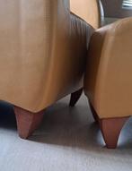 Fauteuil geel leer, Ophalen, Gebruikt, Minder dan 75 cm, Leer