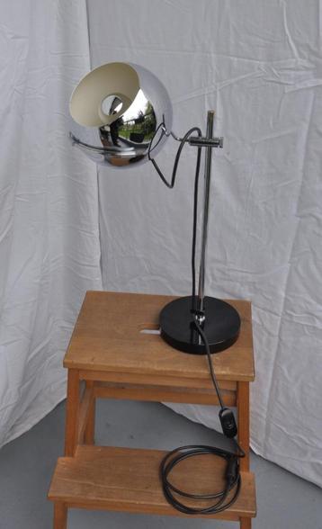 Anvia vintage tafellamp chrome bollamp 