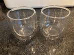 Theeglazen 4 stuks dubbelwandig, Glas of Glazen, Ophalen of Verzenden, Overige stijlen, Glas