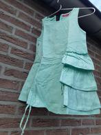 Groene linnen-katoenen jurk maat 104. Persival, Kinderen en Baby's, Kinderkleding | Maat 104, Meisje, Ophalen of Verzenden, Zo goed als nieuw
