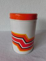 Vintage blik van Impala, wit met oranje deksel en geel, oran, Ophalen of Verzenden, Gebruikt, Overige, Overige merken