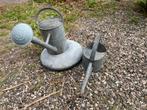 2 Zinken Gieters - Vintage Tuinaccessoires, Tuin en Terras, Gieters, Ophalen of Verzenden, Gebruikt, Metaal