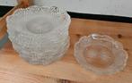 12x Vintage kristallen bordjes gebaksbordjes, Antiek en Kunst, Antiek | Glas en Kristal, Ophalen of Verzenden