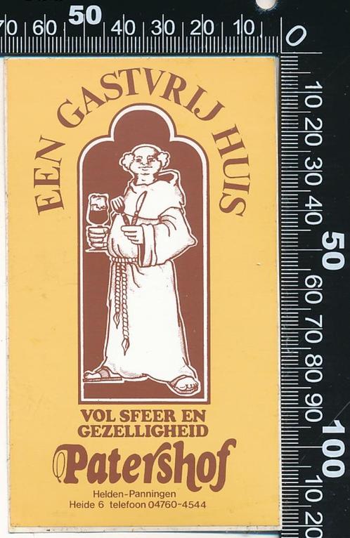 Sticker: Patershof - Helden Panningen, Verzamelen, Stickers, Zo goed als nieuw, Bedrijf of Vereniging, Ophalen of Verzenden