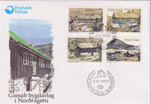 Foroyar 1992 Sa141 Typische woonhuizen, Postzegels en Munten, Postzegels | Eerstedagenveloppen, Onbeschreven, Europa, Ophalen of Verzenden