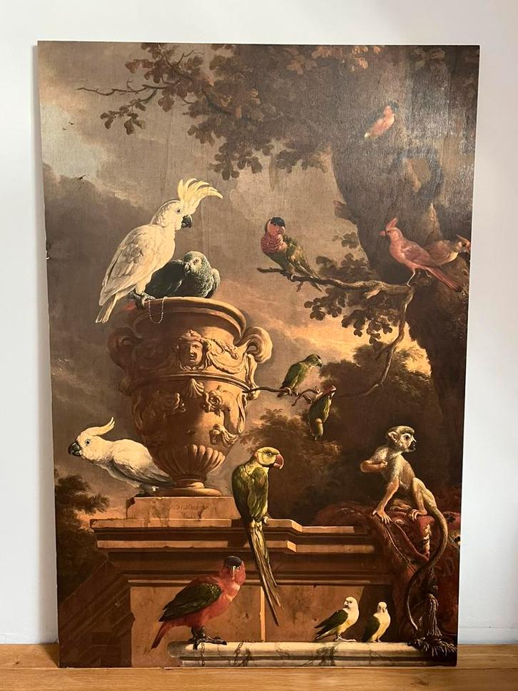 Schilderij groot houtprint 120x80cm, Antiek en Kunst, Kunst | Schilderijen | Abstract, Ophalen