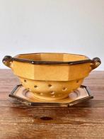 Vergiet met onderschaal / fruitschaal - aardewerk, Antiek en Kunst, Ophalen of Verzenden