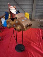 Speciale metalen Kerstman in auto schommel, Ophalen of Verzenden