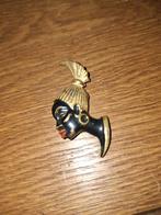 Vintage Speld Afrikaanse Vrouw, Overige materialen, Gebruikt, Minder dan 4 cm, Ophalen of Verzenden