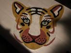 Handgemaakt Tijger Vloerkleed - 85-100 cm, Ophalen of Verzenden, Gebruikt