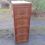 Antieke Archiefkast, ladekast, kast, Ophalen, Gebruikt, 5 laden of meer, Eikenhout