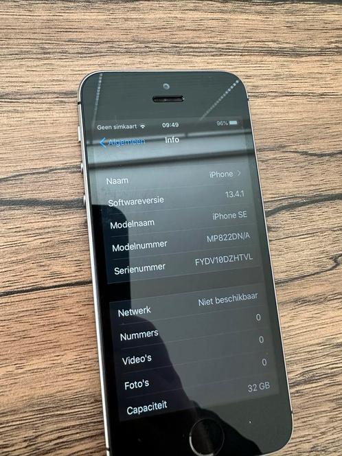 iPhone SE (2016) 32GB - spacegrey 86%, Telecommunicatie, Mobiele telefoons | Apple iPhone, Gebruikt, 32 GB, Zonder abonnement