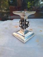 Wie weet  de maker is van deze Art Deco  zilveren kandelaar, Antiek en Kunst, Ophalen of Verzenden