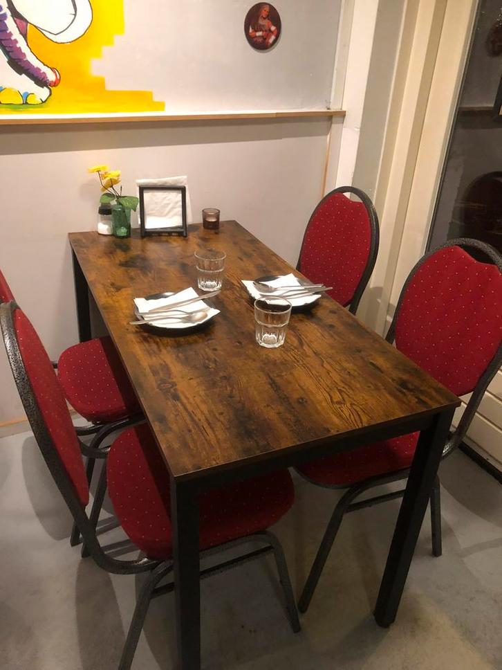 Restaurant Chairs – Strong Metal Frame – Good Condition, Huis en Inrichting, Tafels | Eettafels, Zo goed als nieuw, 50 tot 100 cm