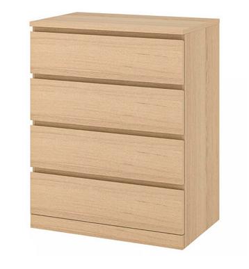 Ikea Malm ladekast met 4 lades - afbeelding 1
