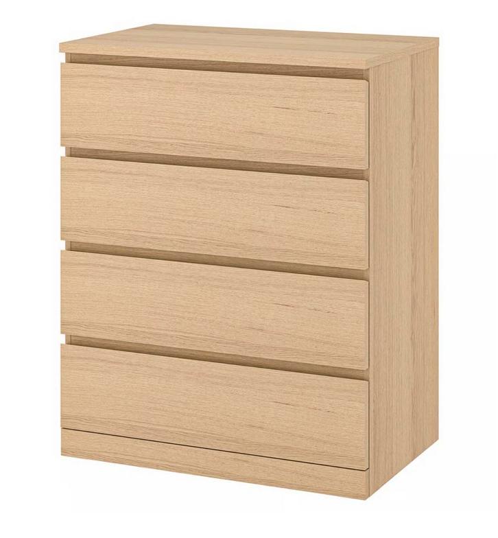 Ikea Malm ladekast met 4 lades, Huis en Inrichting, Kasten | Ladekasten, Gebruikt, Minder dan 100 cm, Minder dan 50 cm, 25 tot 50 cm
