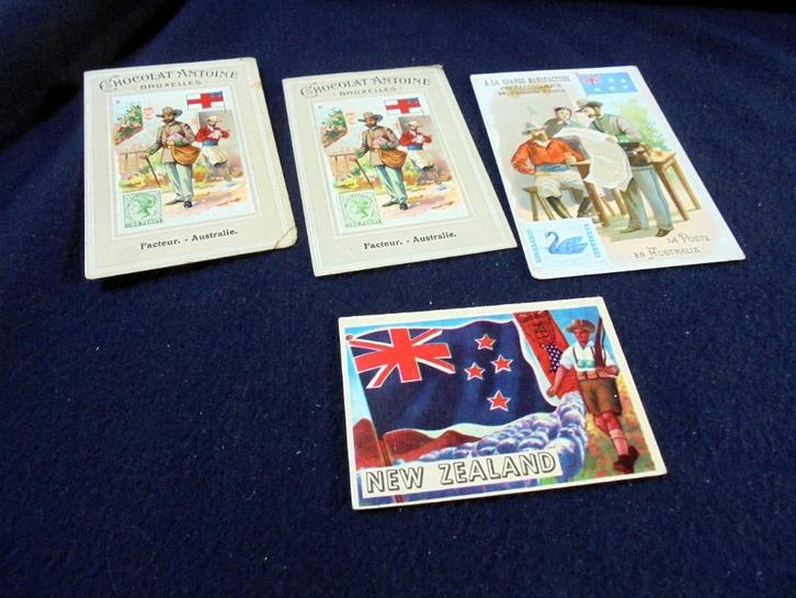 4 x Trading Cards. Chocolat Antoine, Chaussures, A & BC Gum., Verzamelen, Merken en Reclamevoorwerpen, Gebruikt, Overige typen