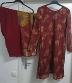Maat M donker rood 3 delige indiase shalwar kameez dupetta, Kleding | Dames, Ophalen of Verzenden, Zo goed als nieuw, Maat 38/40 (M)