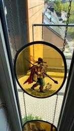 2 glas in lood ovalen, Ophalen of Verzenden, Zo goed als nieuw, Glas in lood, Minder dan 80 cm