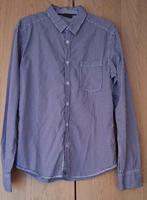 Esprit overhemd M paars/wit ruit, Paars, Esprit, Gedragen, Halswijdte 39/40 (M)