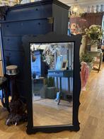 Antieke Biedermeier spiegel 120x66cm zwart goud vintage VdlM, Antiek en Kunst, Antiek | Spiegels, Ophalen, Overige vormen, 50 tot 100 cm