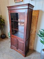 Klassiek teakhouten vitrinekast, servieskast, buffetkast , Huis en Inrichting, Kasten | Vitrinekasten, Ophalen of Verzenden, Zo goed als nieuw