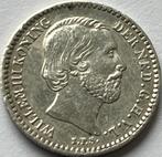 Zilveren dubbeltje 1887 hoge kwaliteit, Koning Willem III, Zilver, Ophalen of Verzenden, 10 cent