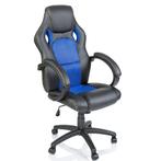 Racing bureaustoel zwart/blauw, Nieuw in doos, Ophalen of Verzenden, Nieuw, Zwart, Bureaustoel