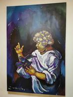 Engel Zeer groot werk op dik doek van Justus Donker, Antiek en Kunst, Ophalen