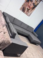 ZGAN Hippe Hoekbank/ U-Bank - Donker Grijs -341cm, -, -, Hoekbank, Ophalen of Verzenden