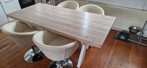 Varna eettafel + stoelen 4/6 persoons, Huis en Inrichting, Complete eetkamers, Gebruikt, Ophalen