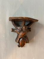 Vintage houten wandconsole met vogel, Ophalen