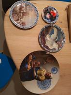 Set van 4 wandborden Heinen Delfts blauw 'gouden eeuw', Antiek en Kunst, Ophalen of Verzenden