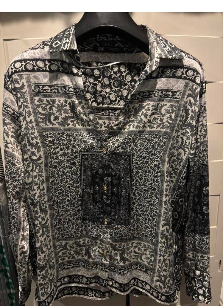 Satin Blouse zara maat L, Ophalen of Verzenden, Zo goed als nieuw, Maat 42/44 (L)
