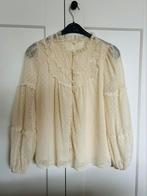 Indie + Moi kant doorschijnende blouse T3 M/L, Wit, Maat 42/44 (L), Nieuw, Ophalen of Verzenden