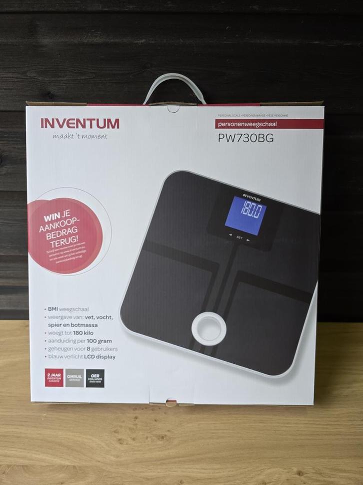 Inventum PW730BG Personenweegschaal - Nieuw!, Witgoed en Apparatuur, Weegschalen, Nieuw, Digitaal, Personenweegschaal, 1 tot 500 gram