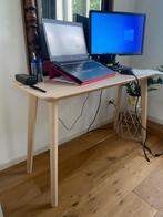 IKEA LISABO Bureau, essenfineer, 118x45 cm, Huis en Inrichting, Bureaus, Ophalen, Zo goed als nieuw, Bureau