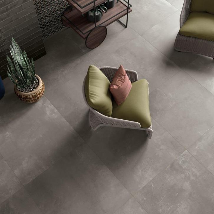 Mooie partij vloertegels ABK Base Taupe 80x80 110m2, Doe-het-zelf en Verbouw, Tegels, Nieuw, Vloertegels, Keramiek, 60 cm of meer