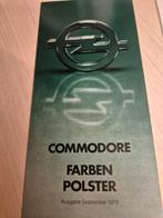 1978 Opel Commodore C kleuren en bekleding izgst folder, Ophalen of Verzenden, Zo goed als nieuw, Opel