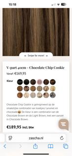 V-part 40cm - Chocolate Chip Cookie 100% human hair, Ophalen of Verzenden, Zo goed als nieuw, Pruik of Haarverlenging