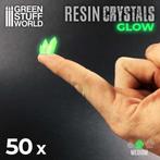 GREEN GLOW Resin Crystals - Medium 10392 Wargames Dungeons, Hobby en Vrije tijd, Wargaming, Nieuw, Overige soorten, Toebehoren