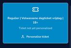 Blue winterfestival ticket, Eén persoon