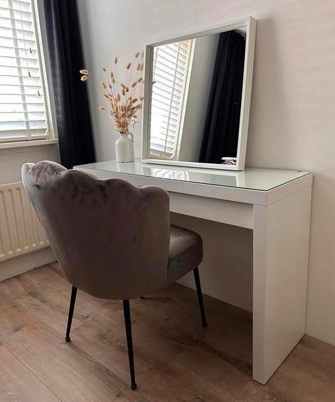 Richmond Pippa stoel - Khaki fluweel, Huis en Inrichting, Stoelen, Gebruikt, Eén, Stof, Bruin, Ophalen